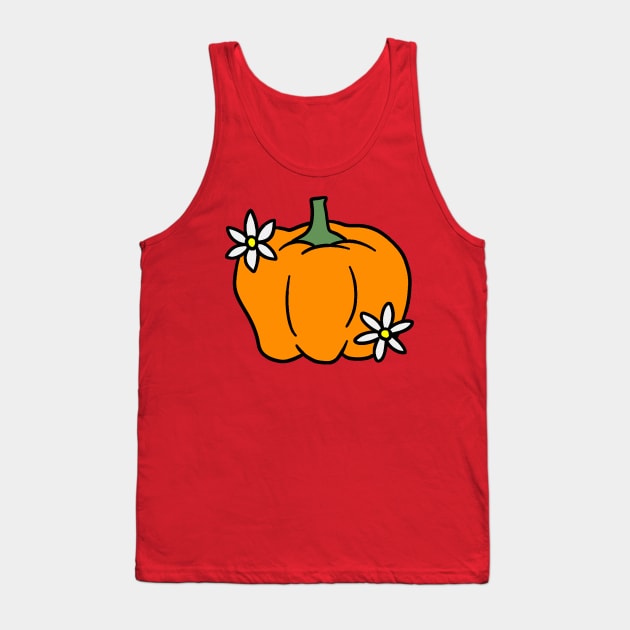 Orange Bell Pepper with Blossoms Tank Top by saradaboru